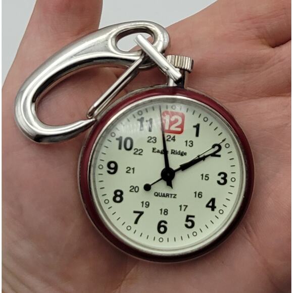 Eagle Ridge Quartz 12/24 Hour Belt Loop Watch in Original Case Box - Picture 14 of 16